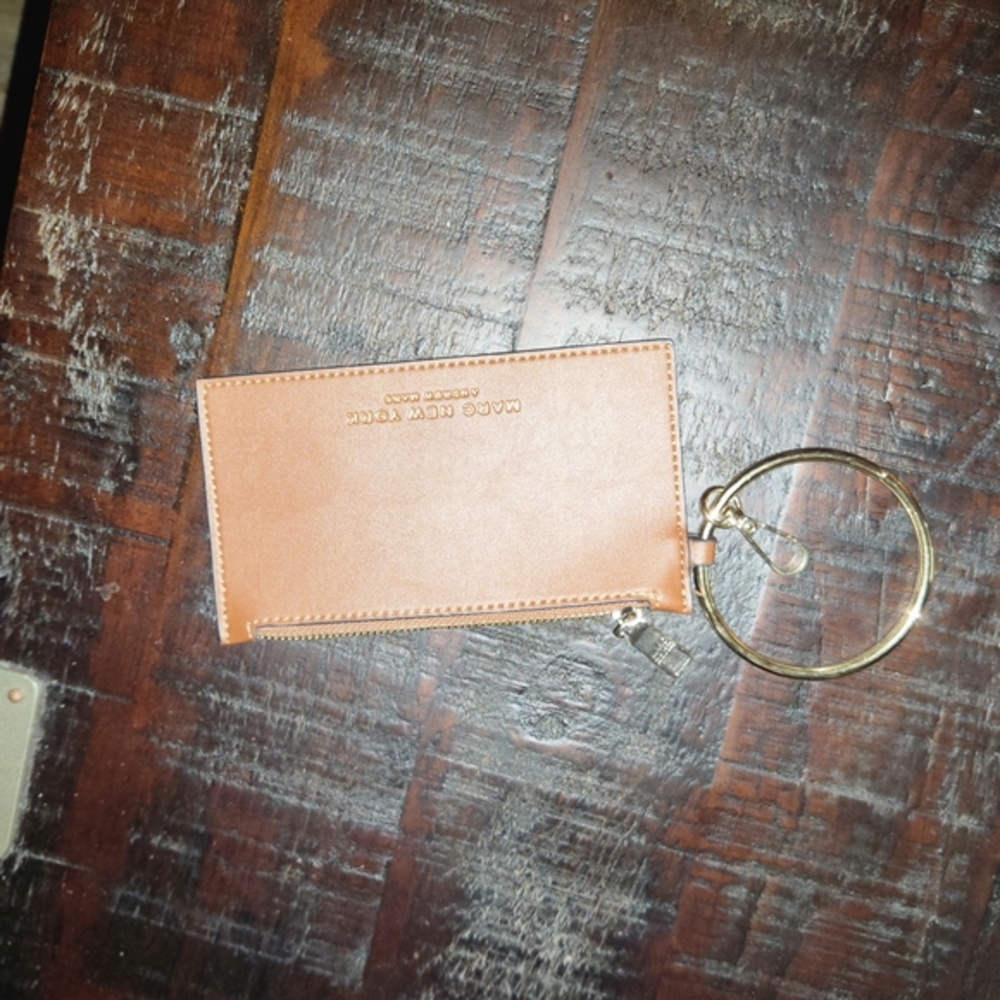 Marc Jacobs Tan Leather Keychain Wallet